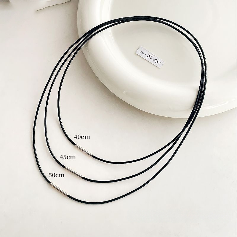 Kožna ogrlica s užetom, unisex, obim 41–50 cm, težina ~1,3 g, jednostavan stil