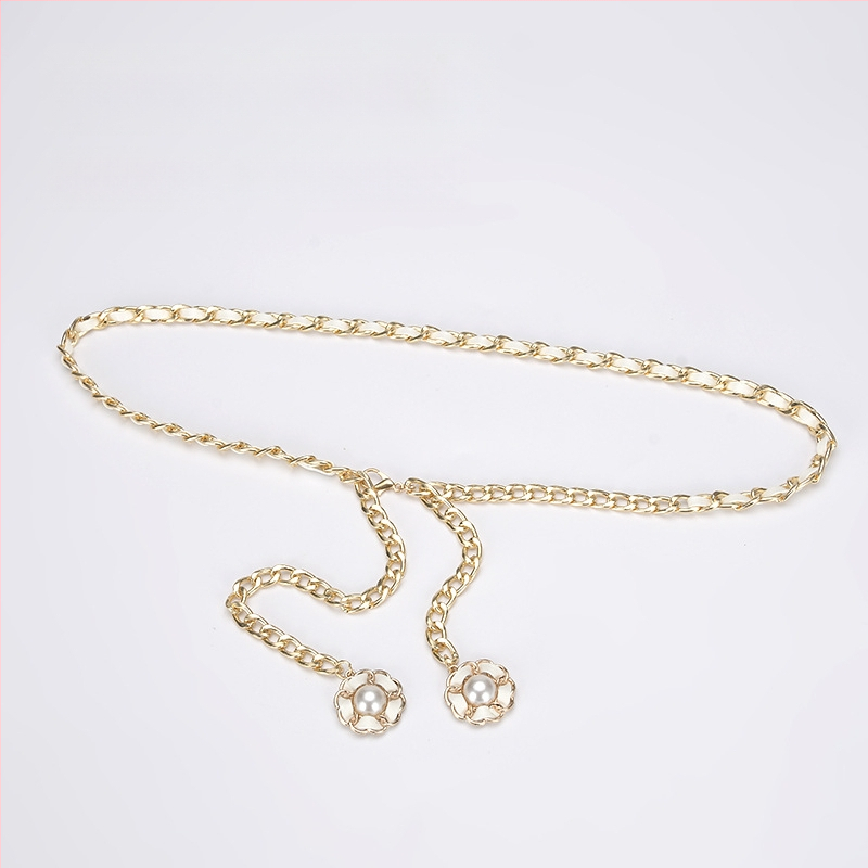 Metāla vidukļa ķēde — vienkāršs stils, vienu loku, platums 1 cm, pielāgota apstrāde