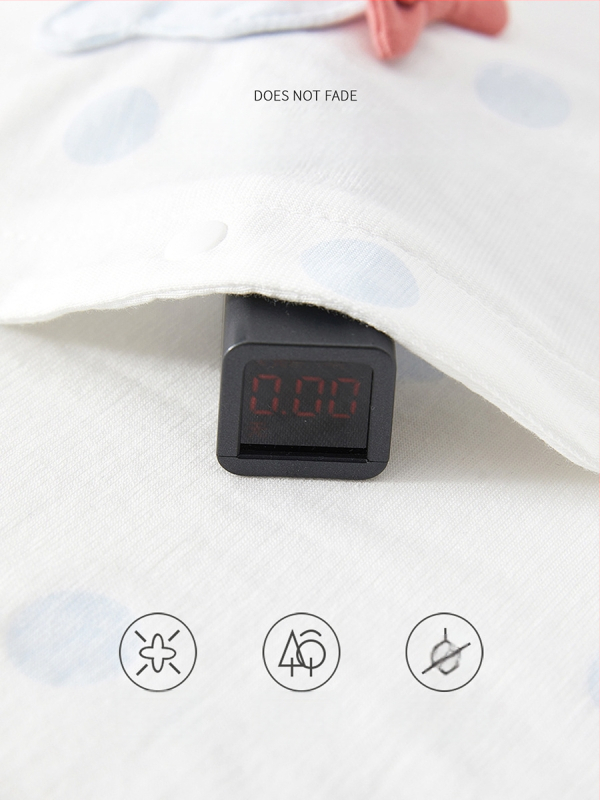 Zīdaiņa kokvilnas rompers ar īsiem piedurknēm, 100% kokvilna, slīpa aizdare