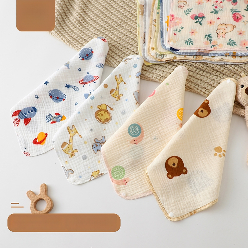 Drool lakats zīdaiņiem, 100% kokvilnas marle, karikatūras raksts, Lazy Cat, universāls