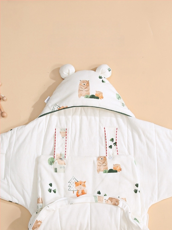 Zīdaiņu gulēšanas somiņa no 95% kokvilnas, pildījums 100% kokvilna, visu sezonu lietošanai, zīdaiņiem, Bolin Lily