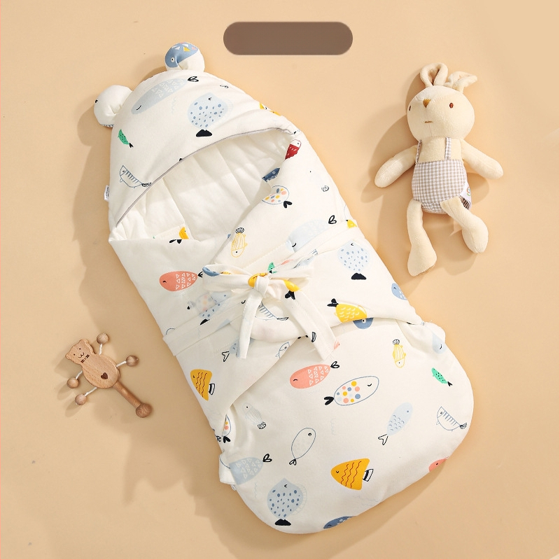 Zīdaiņu gulēšanas somiņa no 95% kokvilnas, pildījums 100% kokvilna, visu sezonu lietošanai, zīdaiņiem, Bolin Lily