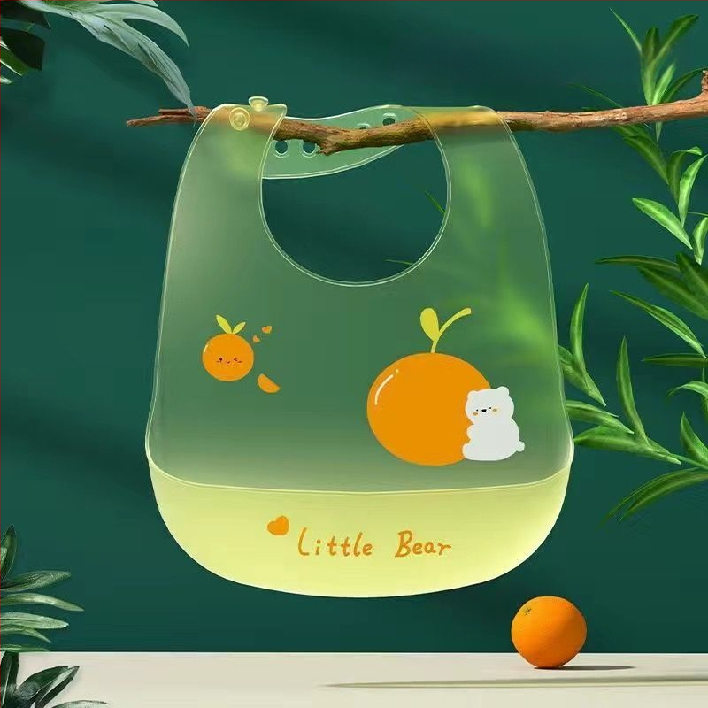 Nedrošīgs bērnu ēdienu bibs - bellyband, poliestera audums ar kokvilnas sastāvu, piemērots 3–8 gadu vecumam