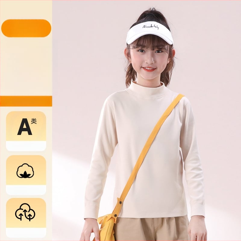 Vaikų pagrindinis topas su ilgomis rankovėmis, 95% medvilnė, švelni vidinė apdaila, unisex