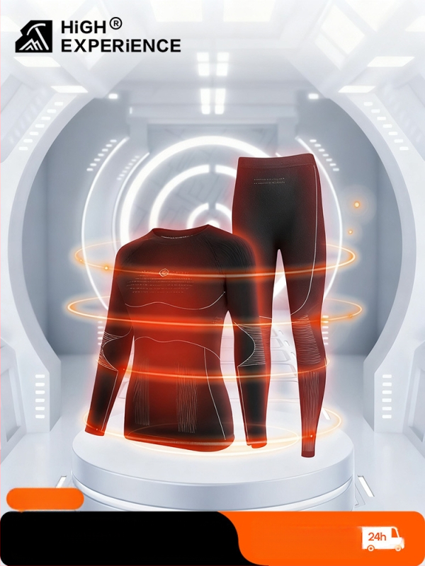 Unisex slēpošanas bāzes slāņa komplekts no bambusa šķiedras – ātri žūst, mitruma vadīšana, ar īsām piedurknēm, ziemai un rudenim