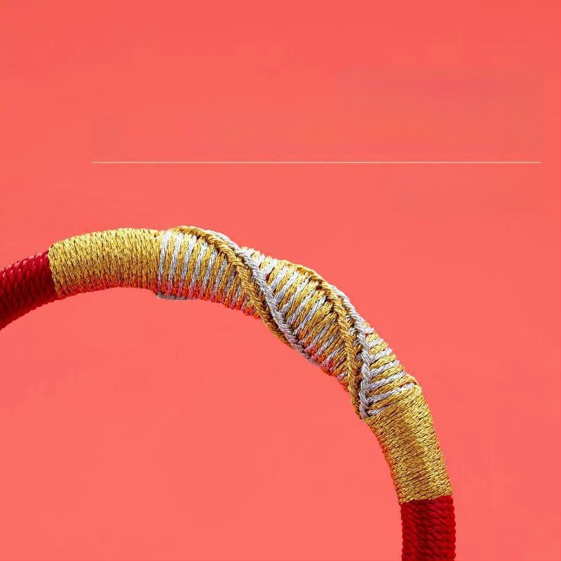 DIY pyninė apyrankė iš virvės, nacionalinio stiliaus, unisex, rankų mezgimas, 2025 m. pavasaris.