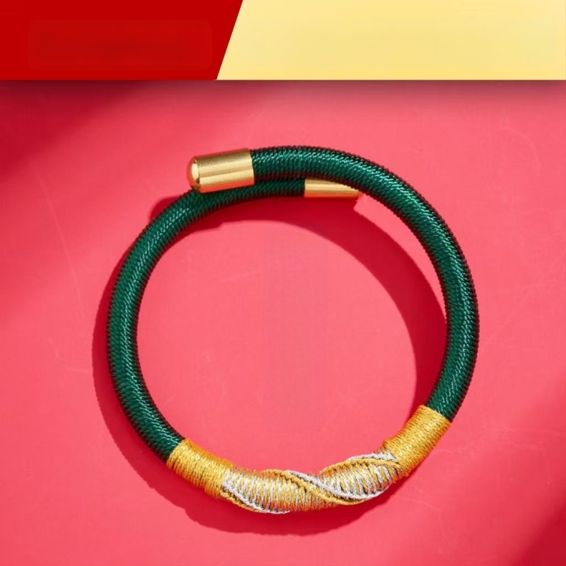 DIY pyninė apyrankė iš virvės, nacionalinio stiliaus, unisex, rankų mezgimas, 2025 m. pavasaris.