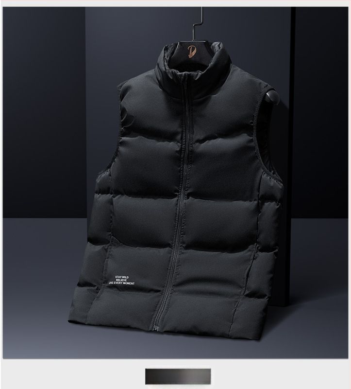 UNISEX dūnu veste ar augstu apkakli, balto pīļu dūnu pildījums, dūnu saturs 46–50%, rudens–ziemas