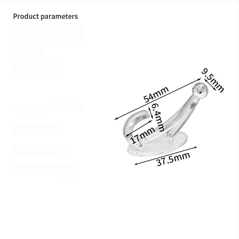Līmējams āķa papildinājums, plakanais āķis apģērbiem un cepurēm, bez urbumiem, plastmasa, 1 gab., mūsdienīgs minimālisma stils, slodze 5-10 kg
