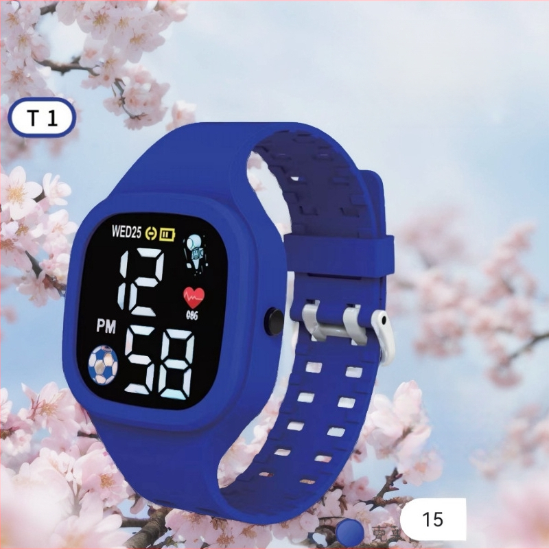 T1LED Digitālais Elektroniskais Pulkstenis — Ovāls dial 43 mm, Plastmasas korpuss