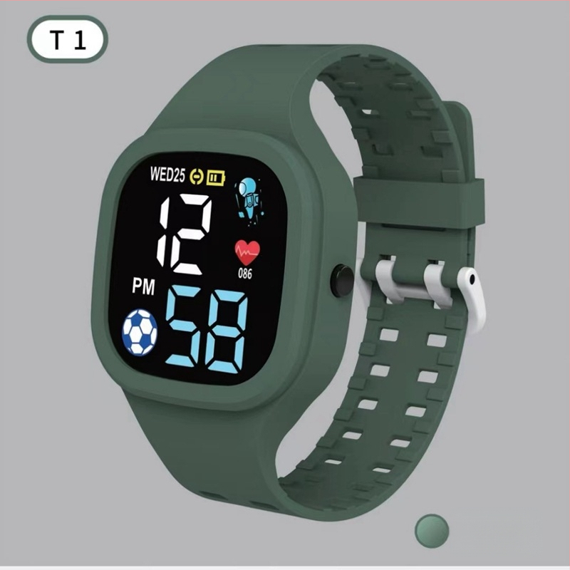 T1LED Digitālais Elektroniskais Pulkstenis — Ovāls dial 43 mm, Plastmasas korpuss