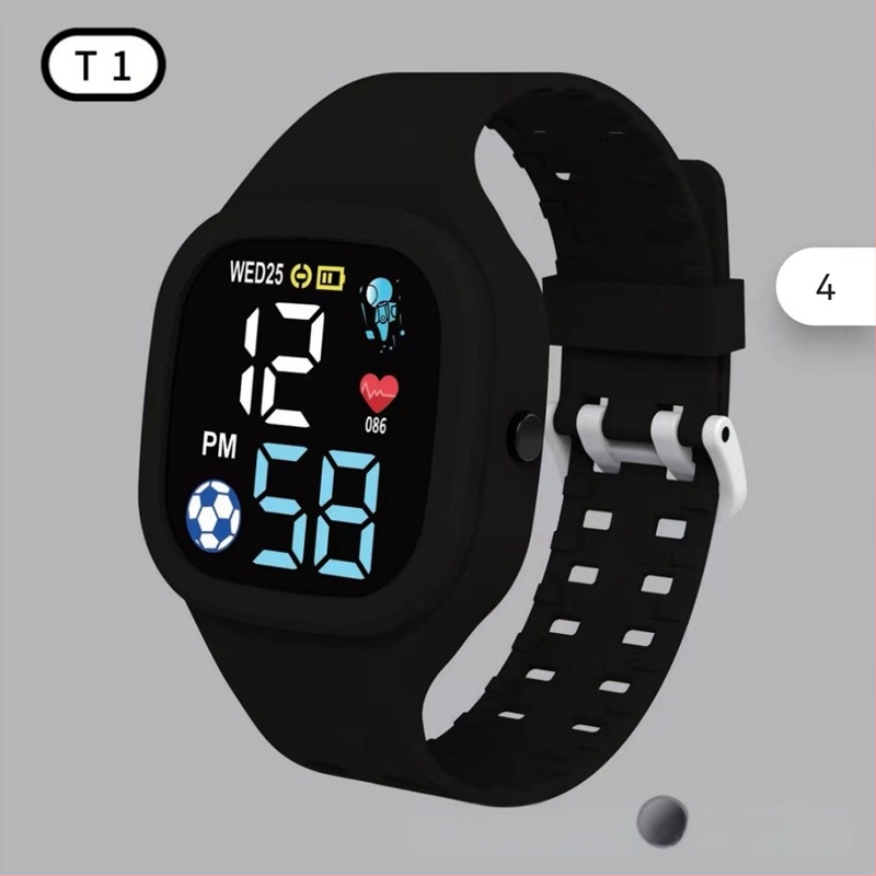 T1LED Digitālais Elektroniskais Pulkstenis — Ovāls dial 43 mm, Plastmasas korpuss