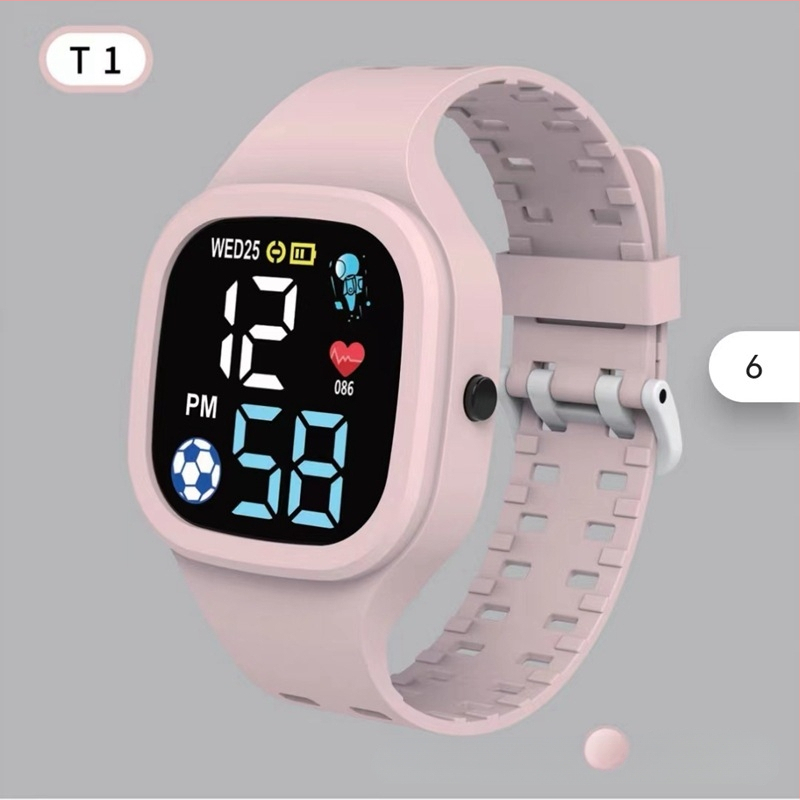 T1LED Digitālais Elektroniskais Pulkstenis — Ovāls dial 43 mm, Plastmasas korpuss