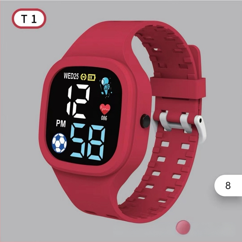 T1LED Digitālais Elektroniskais Pulkstenis — Ovāls dial 43 mm, Plastmasas korpuss