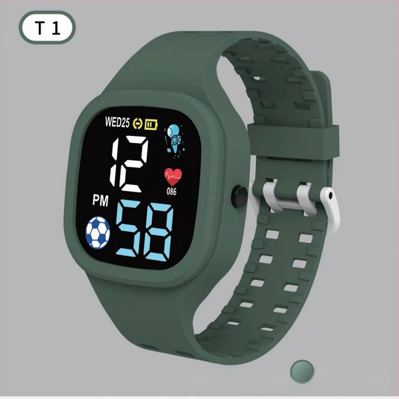 T1LED Digitālais Elektroniskais Pulkstenis — Ovāls dial 43 mm, Plastmasas korpuss