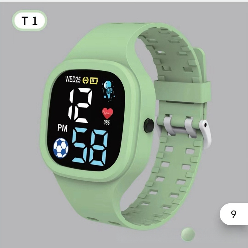 T1LED Digitālais Elektroniskais Pulkstenis — Ovāls dial 43 mm, Plastmasas korpuss