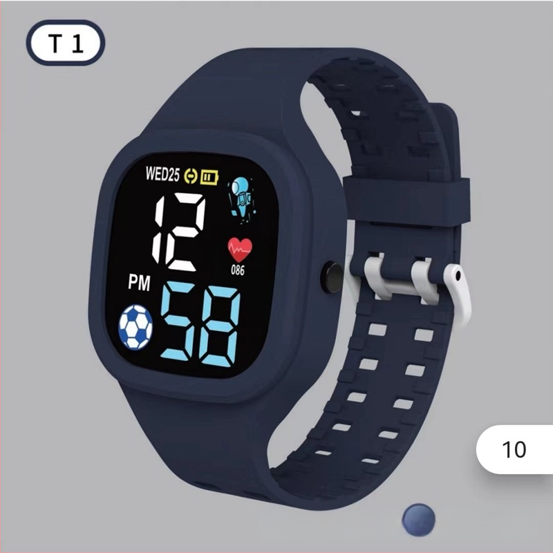 T1LED Digitālais Elektroniskais Pulkstenis — Ovāls dial 43 mm, Plastmasas korpuss