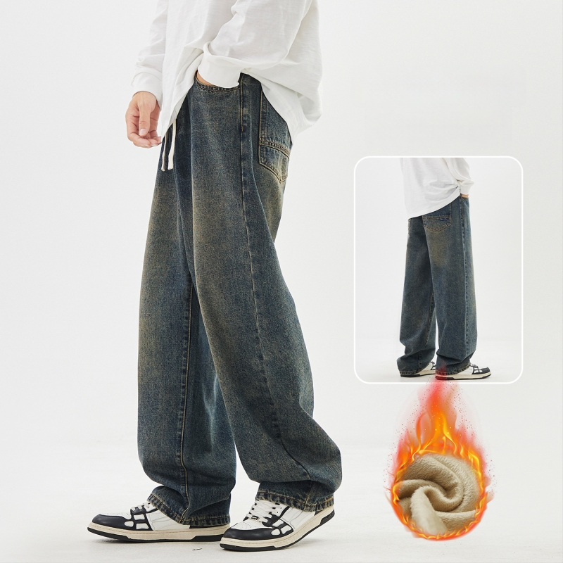 Fliisivooderiga teksad, sirge lõige, keskmine vöökoht, tõmblukuga kinnitamine