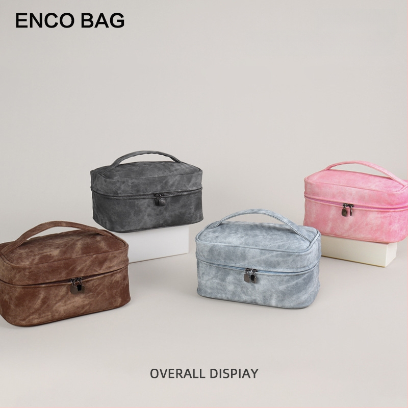 Kosmētikas soma ikdienas lietošanai, pilsētas minimālisma stils, PU materiāls, svītrainais raksts, iekšējā odere poliesters, produkta kods Yk-ybwnzk