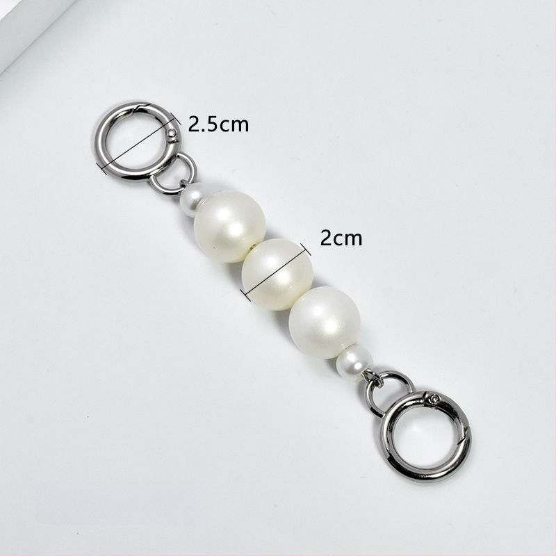 Ιμάντας ώμου από κράμα με επεκτειόμενη αλυσίδα και μαργαριταρένια διακόσμηση – Αξεσουάρ τσάντας για crossbody