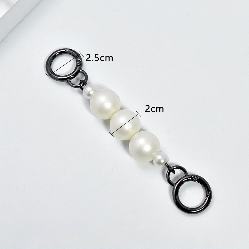 Ιμάντας ώμου από κράμα με επεκτειόμενη αλυσίδα και μαργαριταρένια διακόσμηση – Αξεσουάρ τσάντας για crossbody