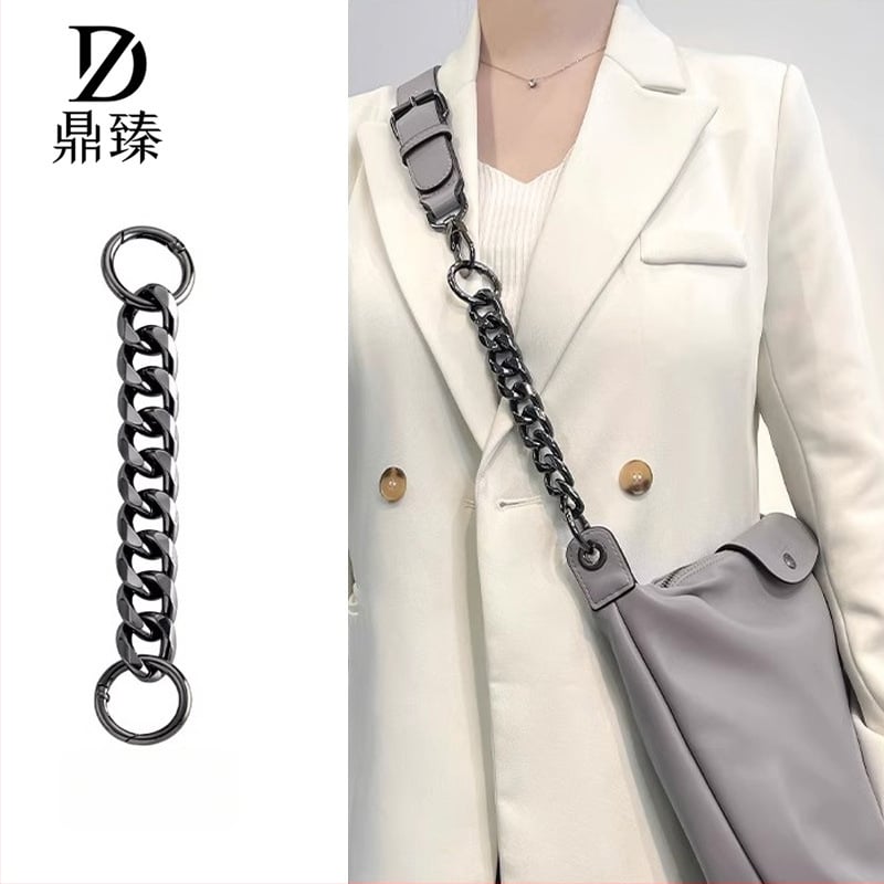 Ιμάντας ώμου με επέκταση αλυσίδας για Longchamp Hobo – μεταλλικός ιμάντας Dingzhen, αστικός μινιμαλισμός, Καλοκαίρι 2024