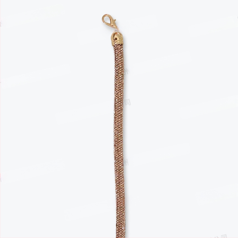 Ιμάντας αλυσίδας διακοσμημένος με διαμάντια, 14 σειρών, για βραδινή τσάντα, ριγέ μοτίβο, κρυσταλλικό υλικό, ανθεκτικό στη φθορά