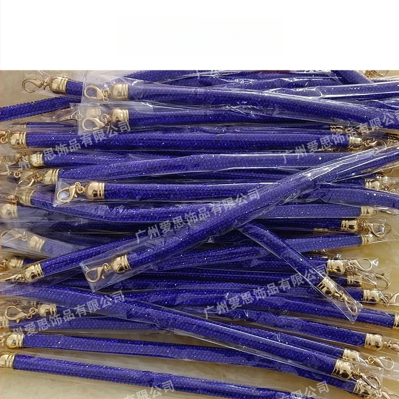 Ιμάντας αλυσίδας διακοσμημένος με διαμάντια, 14 σειρών, για βραδινή τσάντα, ριγέ μοτίβο, κρυσταλλικό υλικό, ανθεκτικό στη φθορά