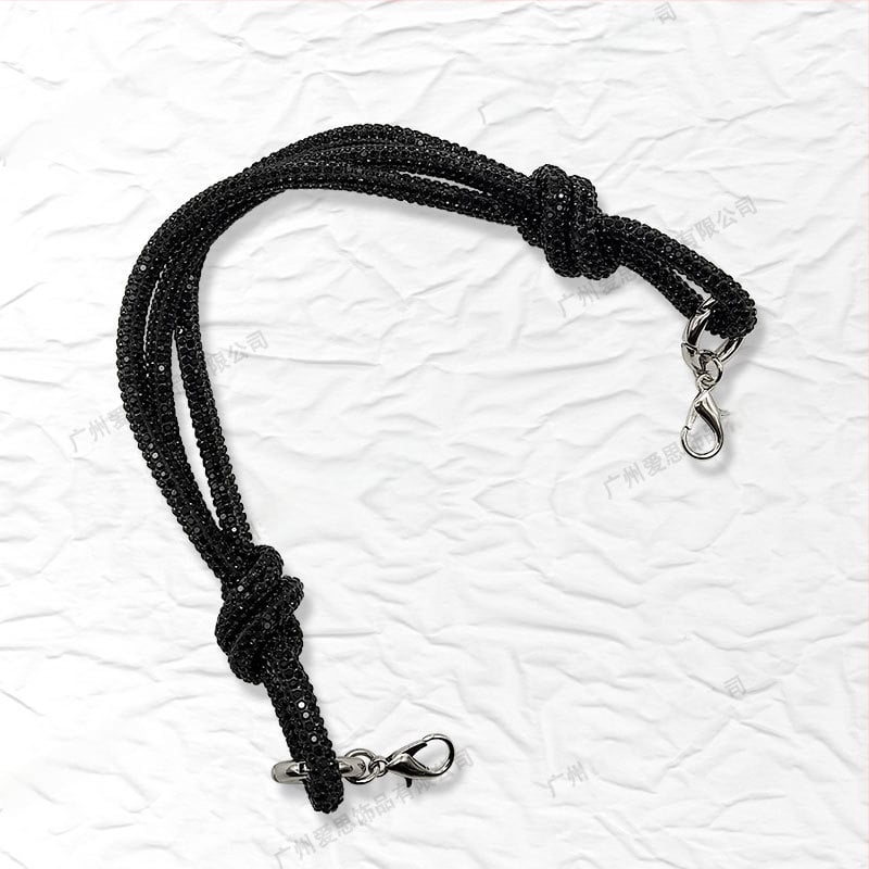 Ιμάντας αλυσίδας διακοσμημένος με διαμάντια, 14 σειρών, για βραδινή τσάντα, ριγέ μοτίβο, κρυσταλλικό υλικό, ανθεκτικό στη φθορά