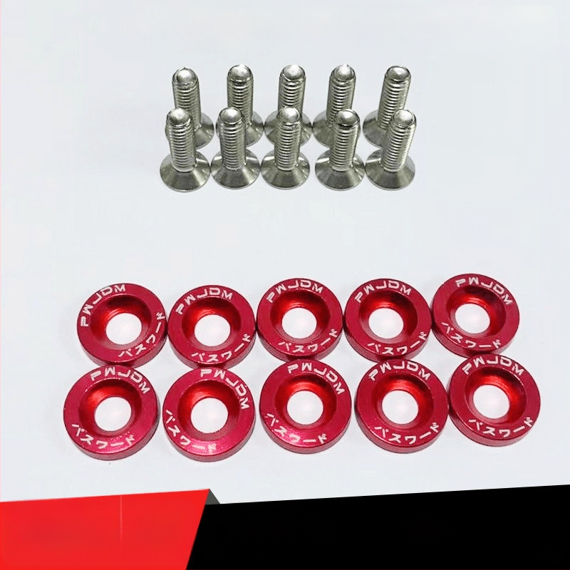 Sraigtų tarpiklis priekinei ir galinei bamperio stiprinimui, nikeliuoto plieno plokštelė registracijos numerio rėmui, universalus tvirtinimas