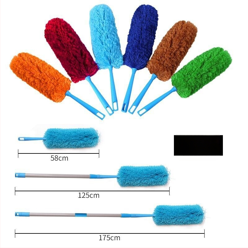 Jingsheng Šķiedru putekļu suka ar apaļu galvu, 175 cm, putekļu noņemšanai mājās un automašīnās