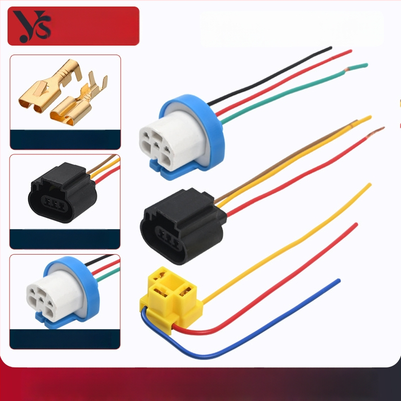 Automobilio žibinto lizdas su keraminiu korpusu ir gryno vario laidų surišimu, suderinama su žibintų lemputėmis