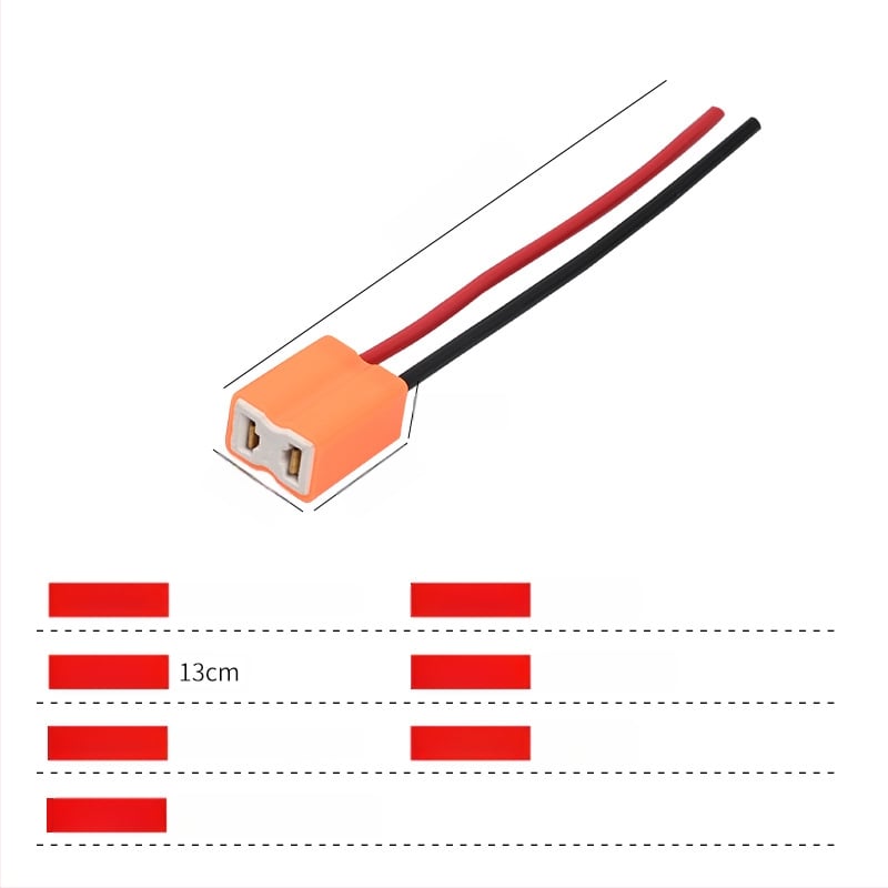 Automobilio žibinto lizdas su keraminiu korpusu ir gryno vario laidų surišimu, suderinama su žibintų lemputėmis