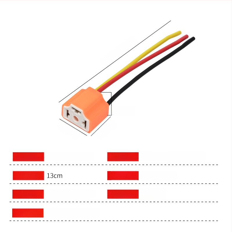 Automobilio žibinto lizdas su keraminiu korpusu ir gryno vario laidų surišimu, suderinama su žibintų lemputėmis