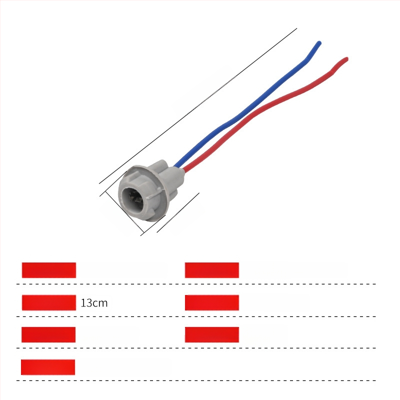 Automobilio žibinto lizdas su keraminiu korpusu ir gryno vario laidų surišimu, suderinama su žibintų lemputėmis