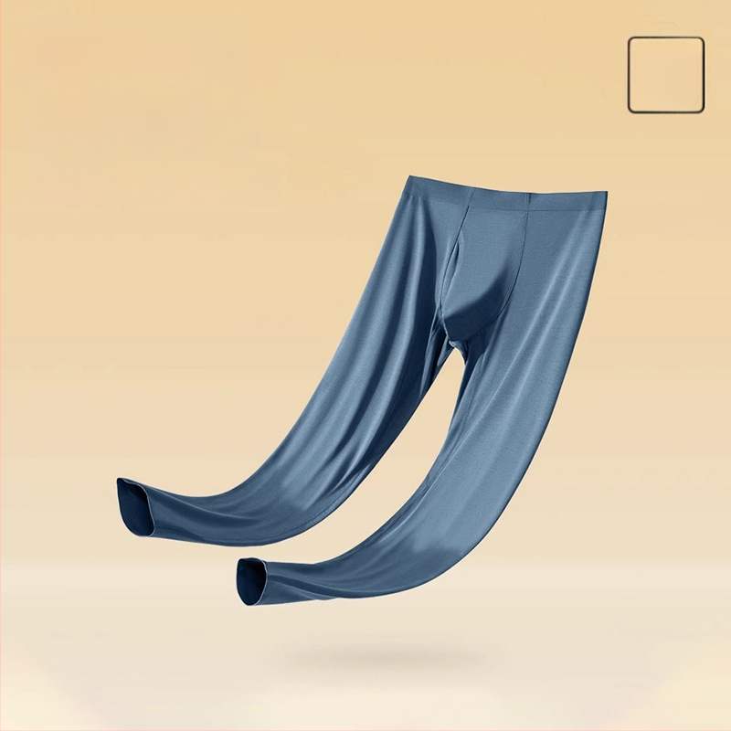 Vīriešu Modal bezšuvju termālās bikses kā bāzes slānim, elpojošas, silta, pilna garuma