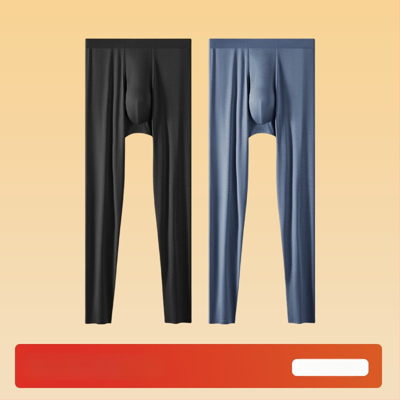 Vīriešu Modal bezšuvju termālās bikses kā bāzes slānim, elpojošas, silta, pilna garuma