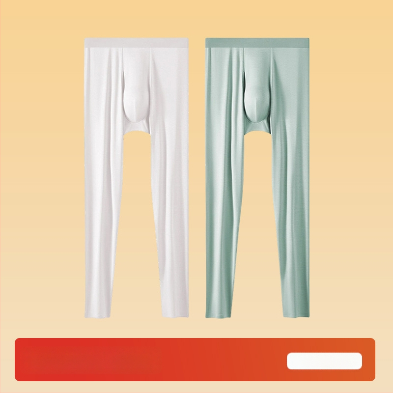 Vīriešu Modal bezšuvju termālās bikses kā bāzes slānim, elpojošas, silta, pilna garuma