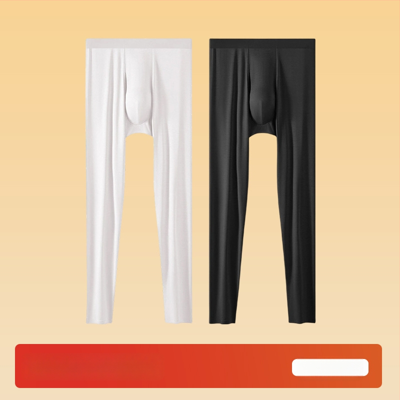 Vīriešu Modal bezšuvju termālās bikses kā bāzes slānim, elpojošas, silta, pilna garuma