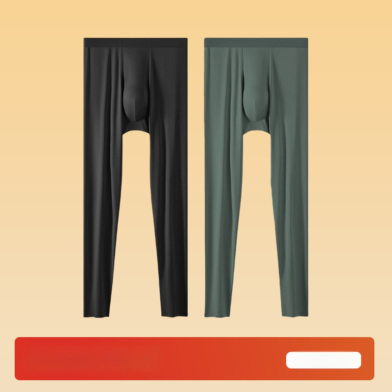 Vīriešu Modal bezšuvju termālās bikses kā bāzes slānim, elpojošas, silta, pilna garuma