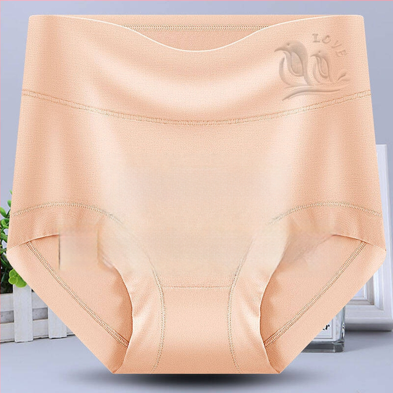 Modal augsta vidukļa sieviešu apakšveļa, pacel sēžamvietu, elpojoša, adīta, dzīvnieku raksts, kokvilnas iekšējā odere