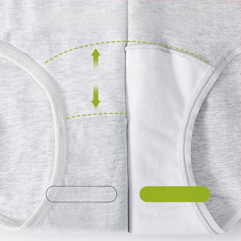 Sieviešu tīras kokvilnas apakšveļa ar vidēju jostu, elpojoša un antibakteriāla, 90–95% kokvilnas