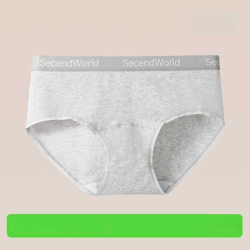 Sieviešu tīras kokvilnas apakšveļa ar vidēju jostu, elpojoša un antibakteriāla, 90–95% kokvilnas