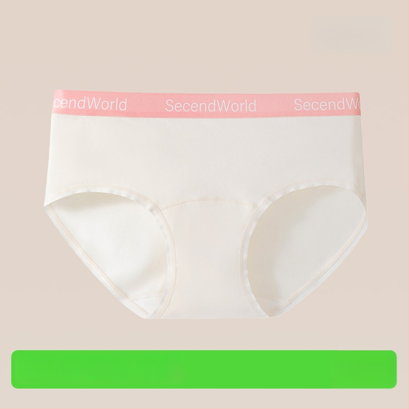 Sieviešu tīras kokvilnas apakšveļa ar vidēju jostu, elpojoša un antibakteriāla, 90–95% kokvilnas
