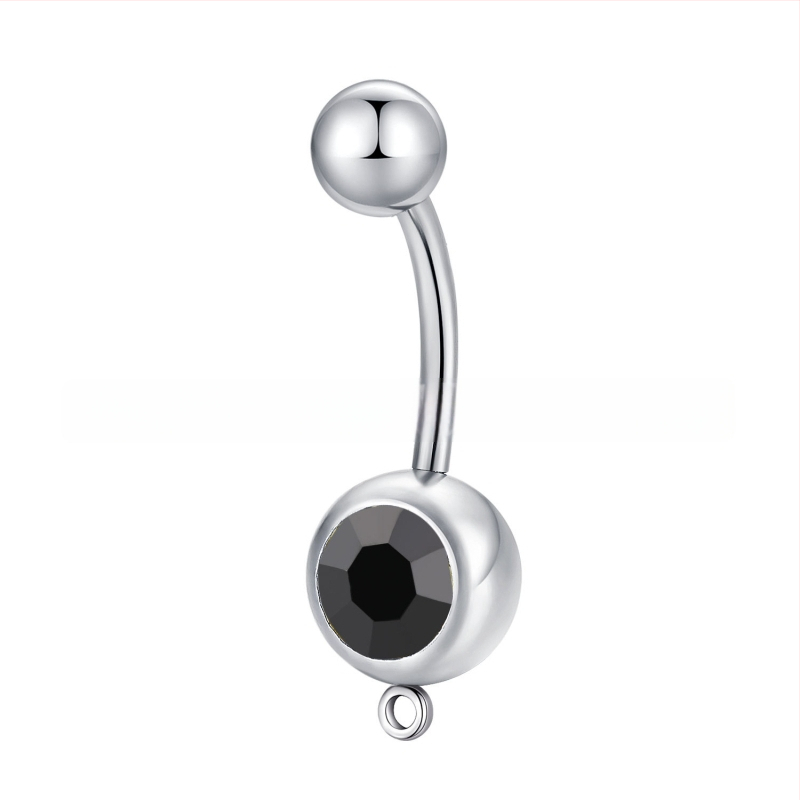 Pilvo mygtuko žiedas iš titano plieno, paprastas, unisex, geometrinis dizainas, elektroplakavimas