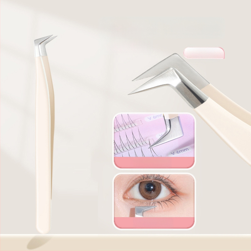 Pincetes mākslīgām skropstām sākotnējiem lietotājiem – augstas precizitātes nerūsējošā tērauda instruments, izcelsme Yangjiang