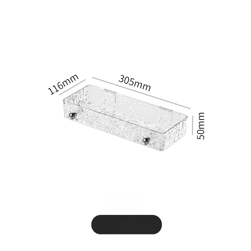 Vannas istabas sienas uzglabāšanas plaukts — bez urbšanas, plastmasas kosmētikas un dvieļu organizētājs