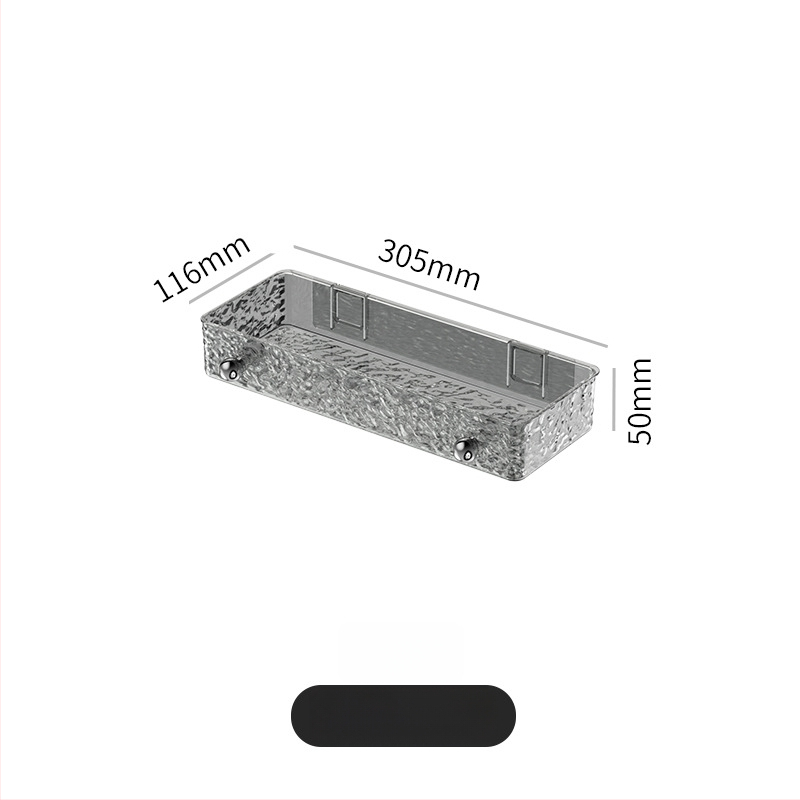 Vannas istabas sienas uzglabāšanas plaukts — bez urbšanas, plastmasas kosmētikas un dvieļu organizētājs