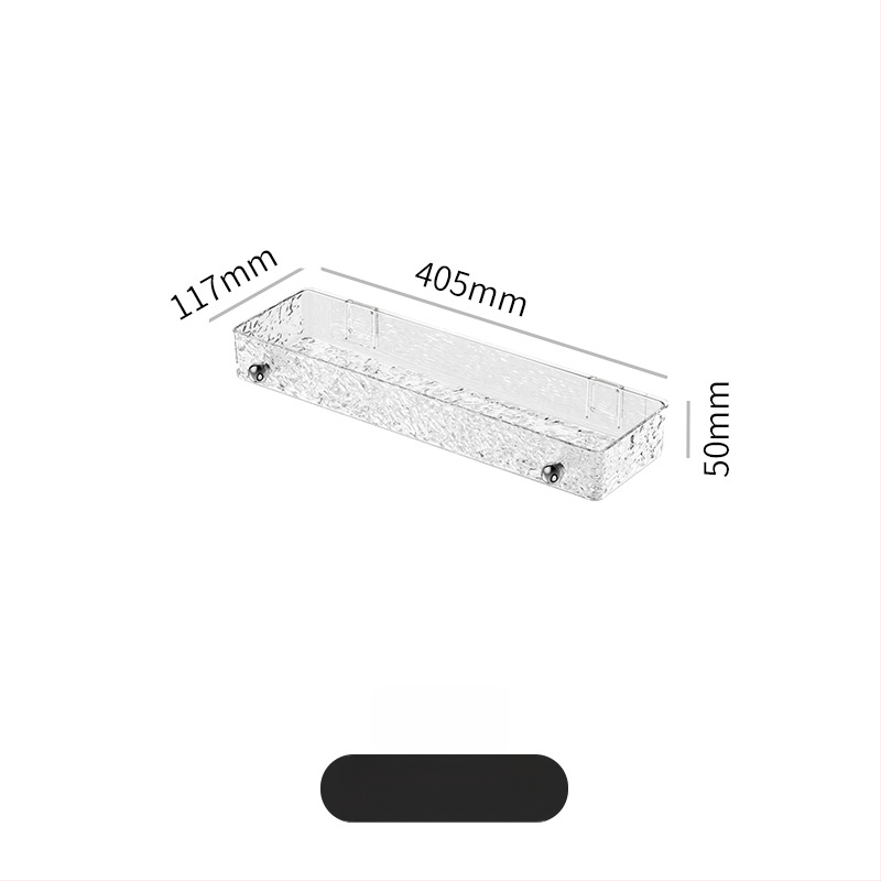 Vannas istabas sienas uzglabāšanas plaukts — bez urbšanas, plastmasas kosmētikas un dvieļu organizētājs