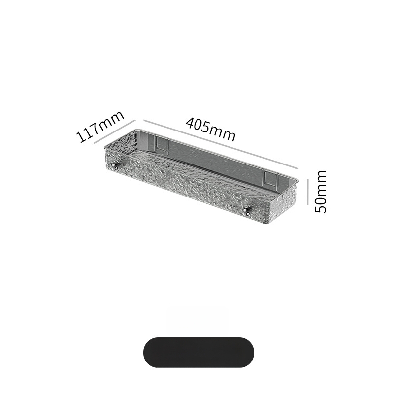Vannas istabas sienas uzglabāšanas plaukts — bez urbšanas, plastmasas kosmētikas un dvieļu organizētājs